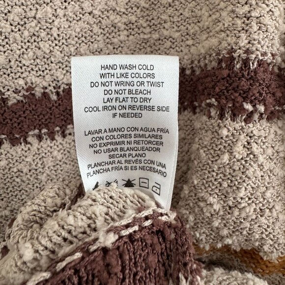 Mason & Belle Women Knit Striped Textured Long Sleeve Sweater Size M - Picture 5 of 7